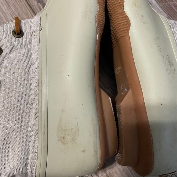 SPERRY Waterproof Boot 9.5 M Metallic Cream Boat Boots Women STS83234 - Picture 10 of 11